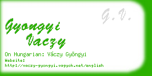 gyongyi vaczy business card